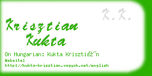 krisztian kukta business card